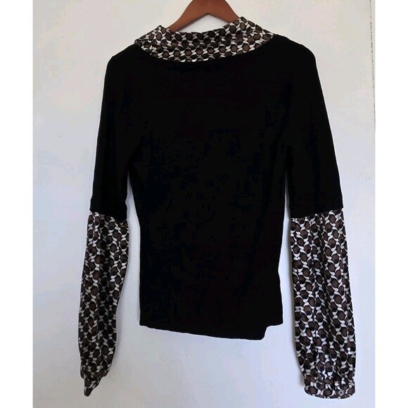 Max Studio Sweater Womens M Stretch Animal Print Black Casual Business Office - Picture 5 of 7